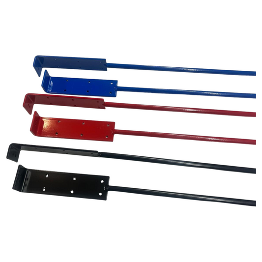  Ultimate Rink Red 5-in-1 ice rink stakes for perimeter board support. 