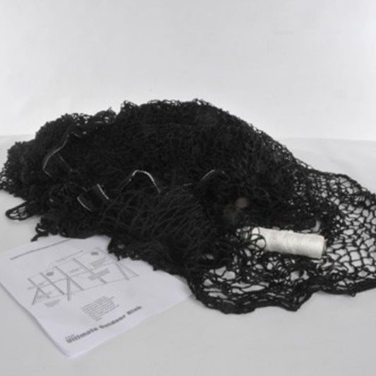  Ultimate Rink-Black heavy-duty 5ft x 16ft boundary catch mesh netting for hockey rink safety. 