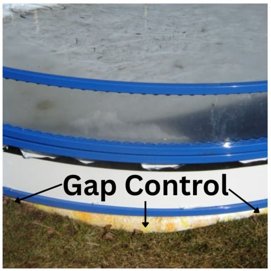  Ultimate Rink-Gap control molding for sealing spaces between rink dasher boards and liners. 