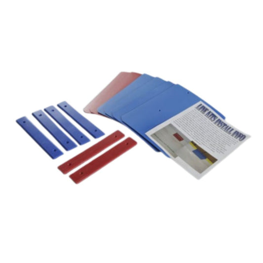  Ultimate Rink-Outdoor rink line kits with red and blue top edge and face plates, available 6 inch width and 6, 8 or 12 inch tall. 