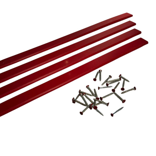  Ultimate Rink-4-pack kit of 1.5 inch x 48 inch red vertical markers for hockey goal lines. 