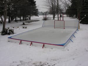 Backyard ice rink supplies support