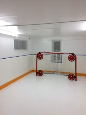 Hockey Panels Basement Rink