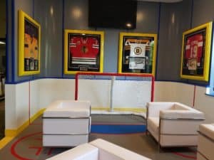 Rec Room Reception Area Rink Decor and Design